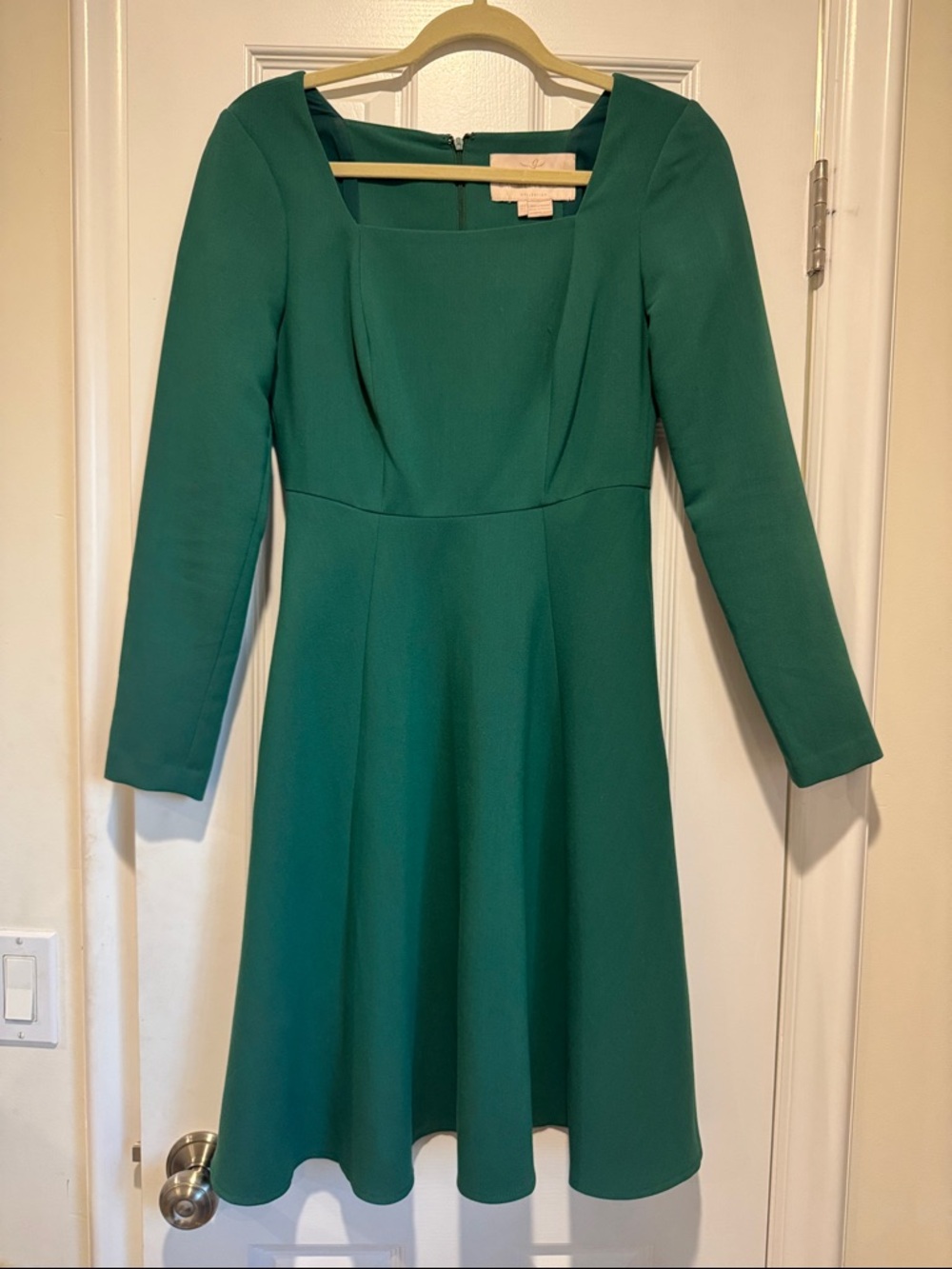 Gal Meets Glam Emerald Green Long-Sleeve Fit & Flare Dress